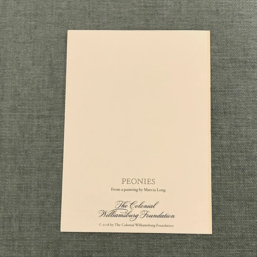Peonies The Colonial Williamsburg Foundation Card
